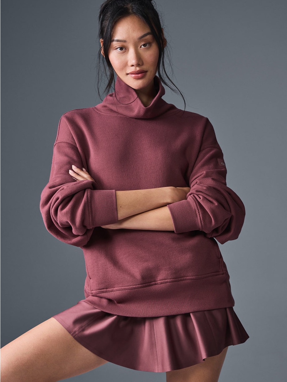 ALO Hazy Mock Neck Pullover